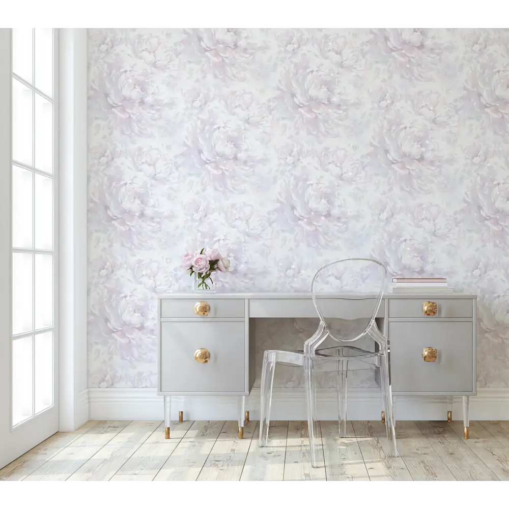 Обои флизелиновые WallSecret Grand Fleur белые 1.06 м 8622-10 Grande Fleur STLM-2070807 - Вид №2