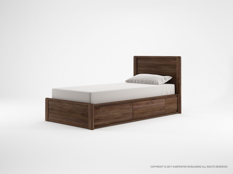 438_858 Кровать односпальная (размер матраса 90х200) Karpenter Circa17 - Вид №1