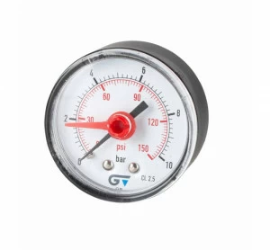 GENEBRE 3818 010 Манометр Ø 53, красный индекс, задний штуцер