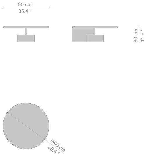 Cassina Круглый журнальный столик из дерева и мрамора Sengu sun-id-1419254 - Вид №5