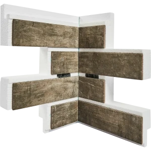 Термопанель внутренний угол Мосстрой-31 Brick Wall натурал 31x31x41x5 см