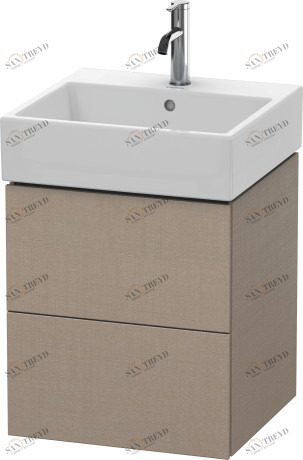 LC627407575 Тумбочка подвесная L-Cube #LC6274 484 x 459 мм Лен, декор Duravit