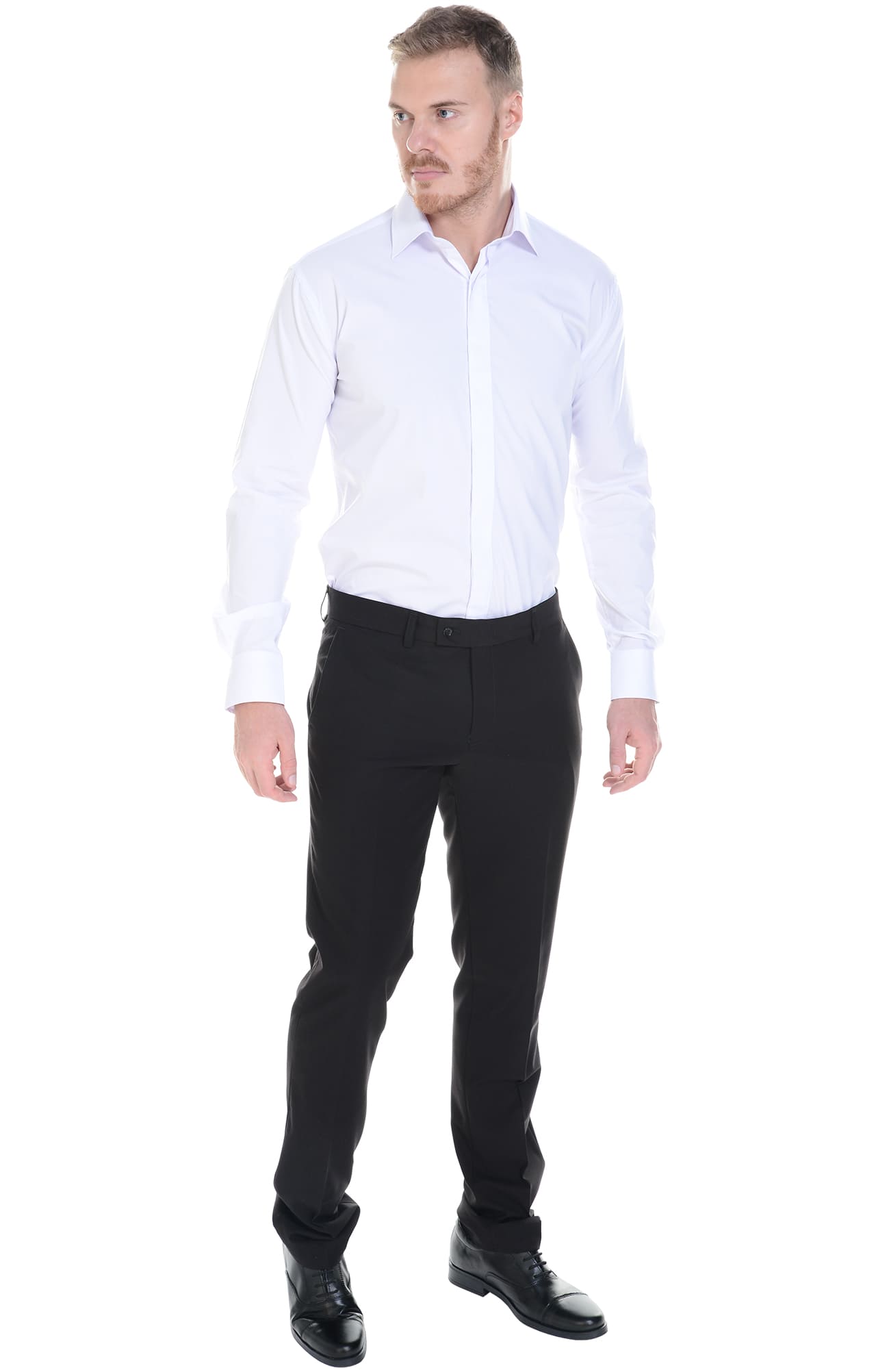 62465 Рубашка мужская  white El-Risto  Корпоративная одежда  размер 41/176-182  - Вид №28