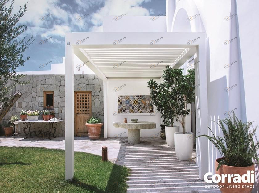 Corradi Алюминиевая пергола с регулируемыми жалюзи Bioclimatics sun-id-1405053