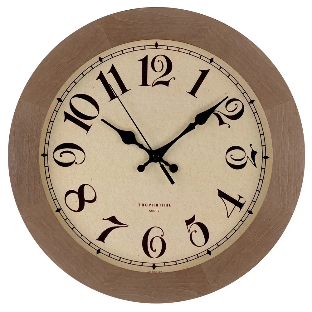 Часы настенные Шарм дерево d30 см цвет коричневый TROYKATIME HARVESTING STLM-2076579