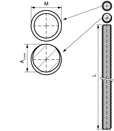 6303206 Монтажный элемент BIS Шпильки резьбовые монтаж на профиле, подпятниках и т.д WALRAVEN  - Вид №1