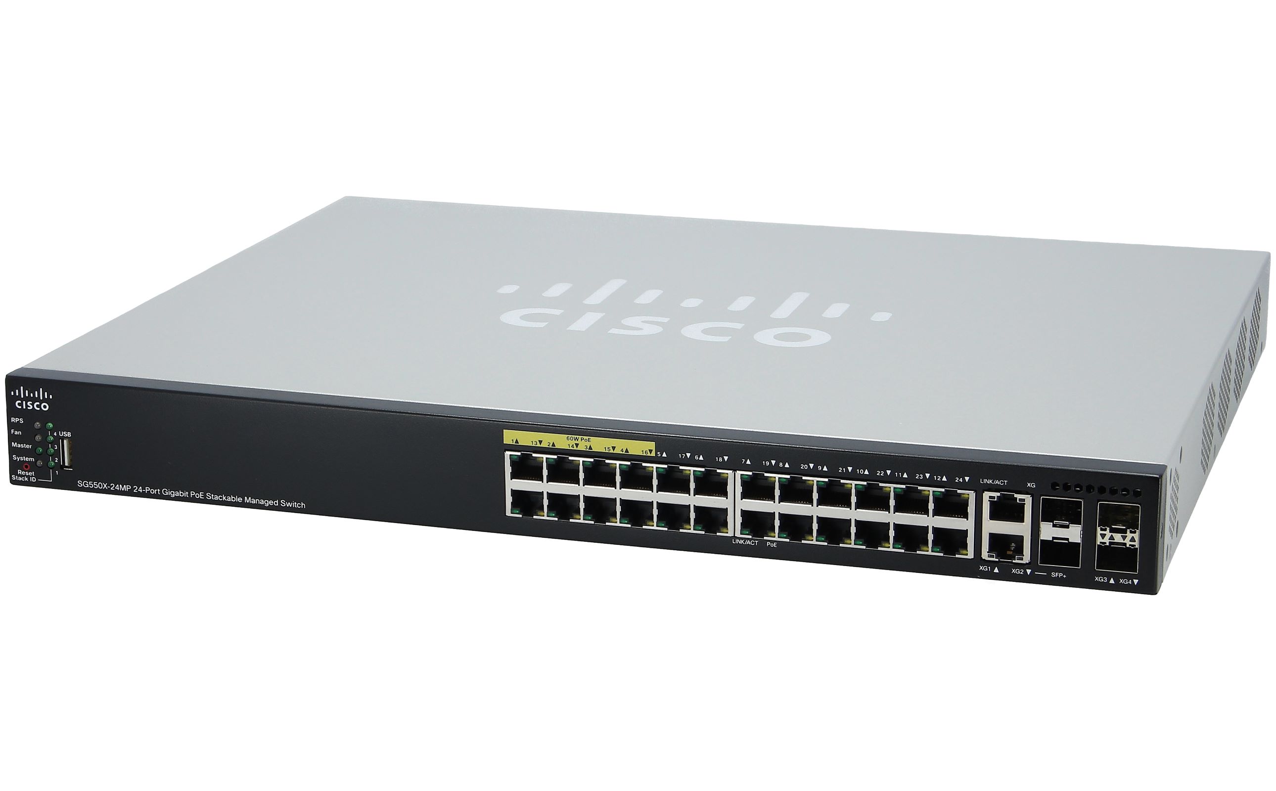 SG550X-24MP-K9-EU sg550x-24mp 24-port gigabit poe stackable switch Cisco Santreyd  - Вид №1