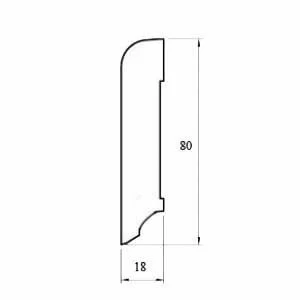 Плинтус Magestik floor Американский Массивный Орех 1000х80 мм.
