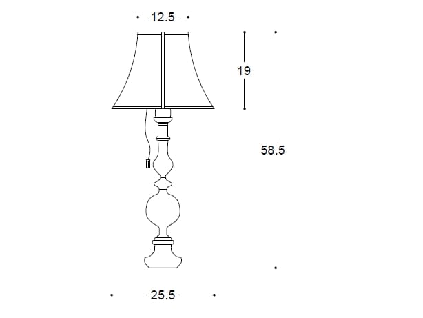 Металлическая настольная лампа Gaia Mobili Complements ARCH-00011064 - Вид №1