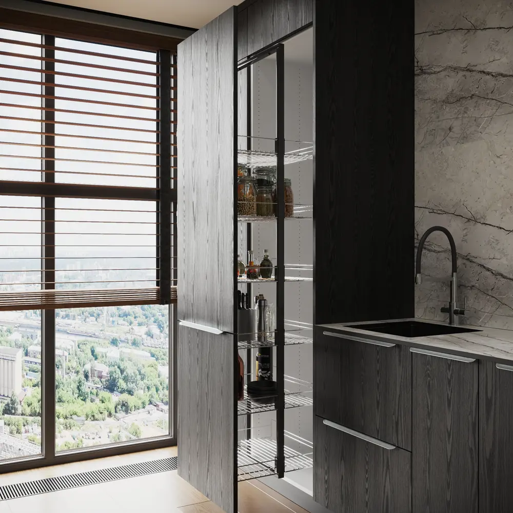 Konsensa Канск - фасад кухонного шкафа черный 45x214 см ЛДСП 89423379 STLM-1578484 - Вид №8