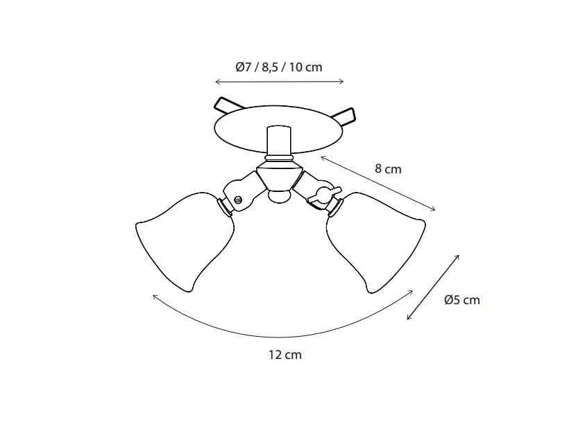 Латунь регулируемый светодиодный потолочный светильник Authentage Lighting Fleure Twin ARCH-00018134 - Вид №1
