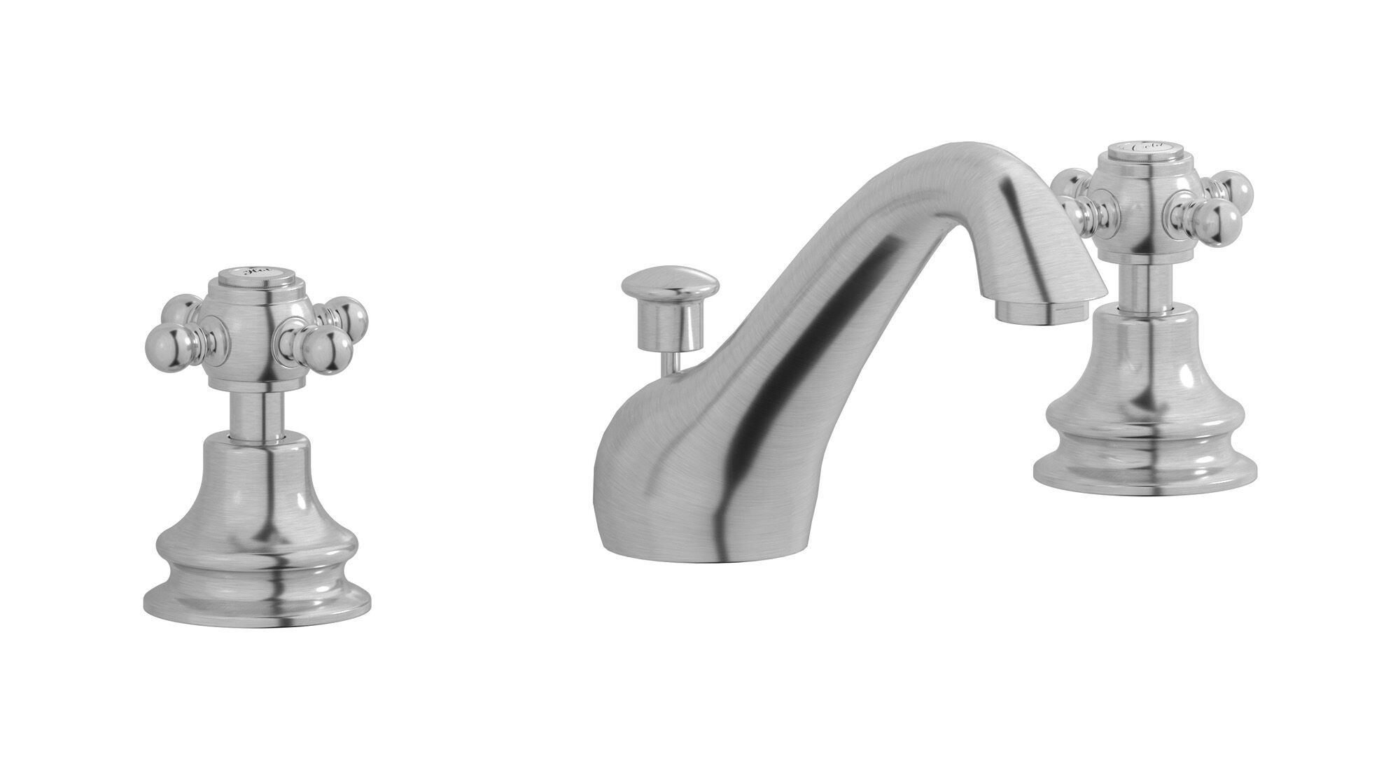 Смеситель для раковины с 3 отверстиями для пола с автоматическим сливом IB Hermes + Hermes Elle ARCH-00149512 - Вид №1