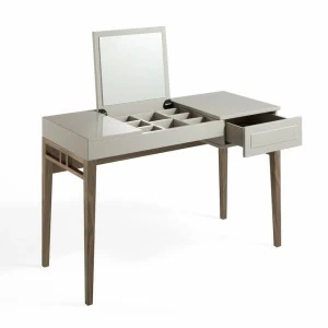 Туалетный столик с зеркалом 50х120 см глянцевый серый от Angel Cerda ANGEL CERDA CP1709 00-3882196 Орех;бежевый;коричневый;серый