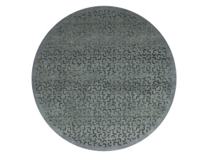 Круглый ковер из бамбука и шерсти