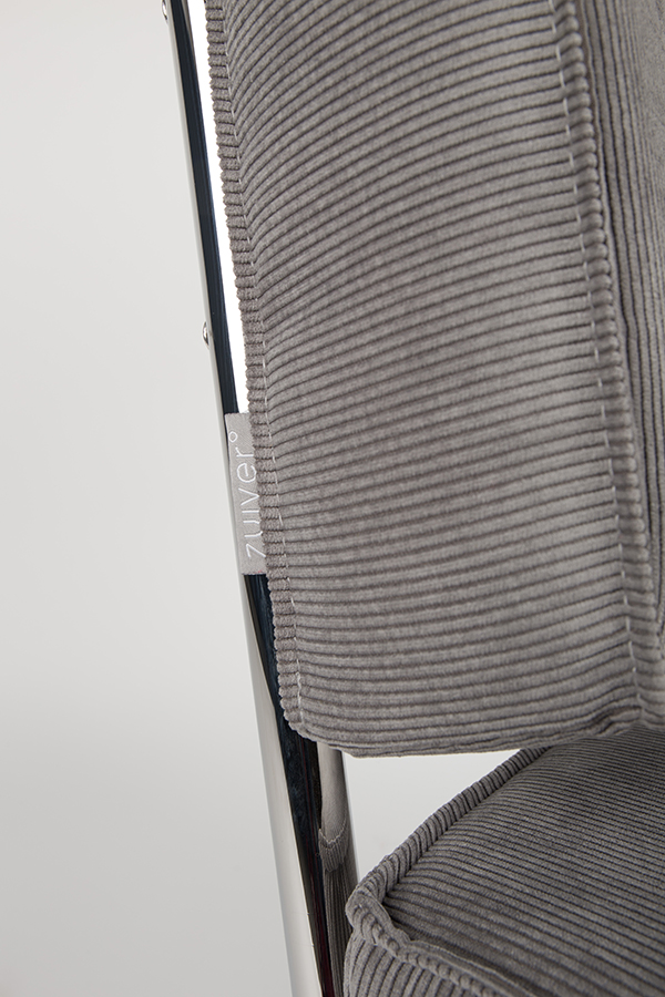 Кресло Lounge Ridge Rib светло-серое Zuiver 3100031 - Вид №8
