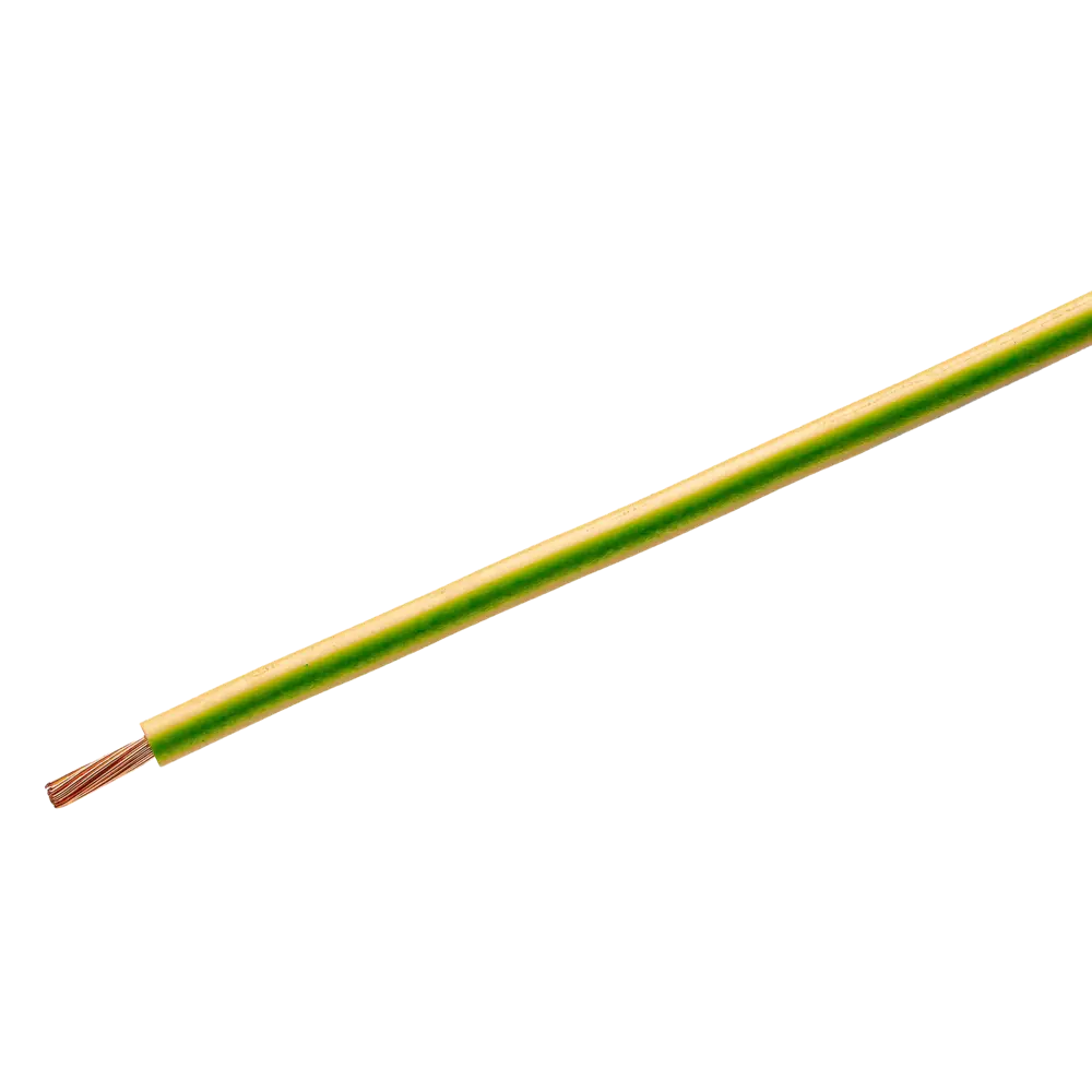 Провод Камкабель ПУГВ 1x4 мм на отрез ГОСТ цвет желтый STLM-2105584