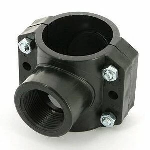 Врезка монтажная 63 x 1 1/4" ВР, 4 болта, для труб ПНД UNIDELTA