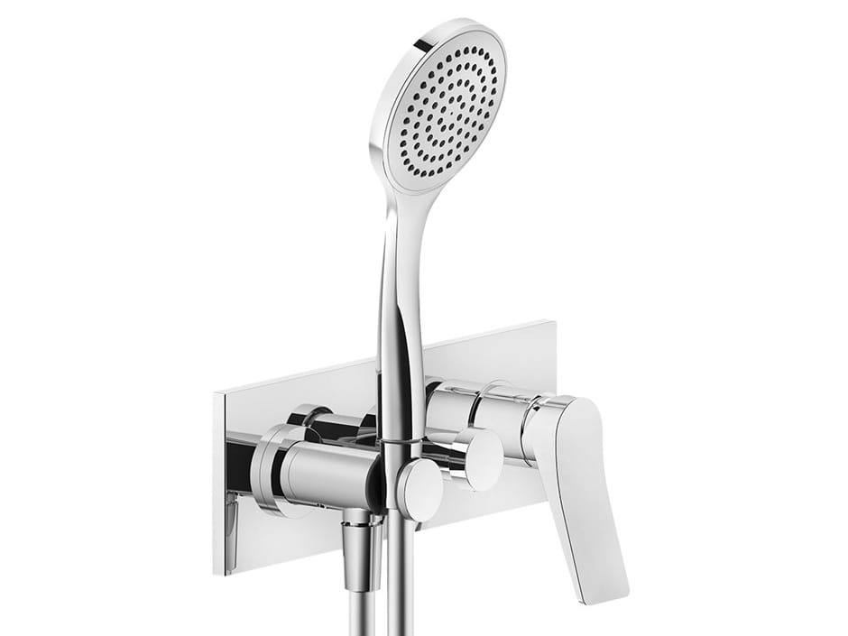 Латунный смеситель для душа с 3 отверстиями и ручным душем Gessi рельеф ARCH-00091107 - Вид №1