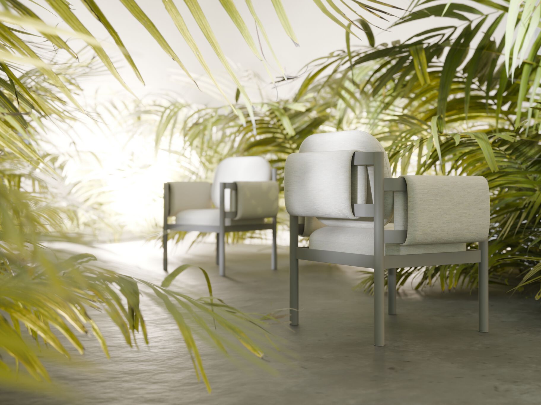 Алюминиевый садовый стул с подлокотниками Joyf Tropic ARCH-00131769 - Вид №1