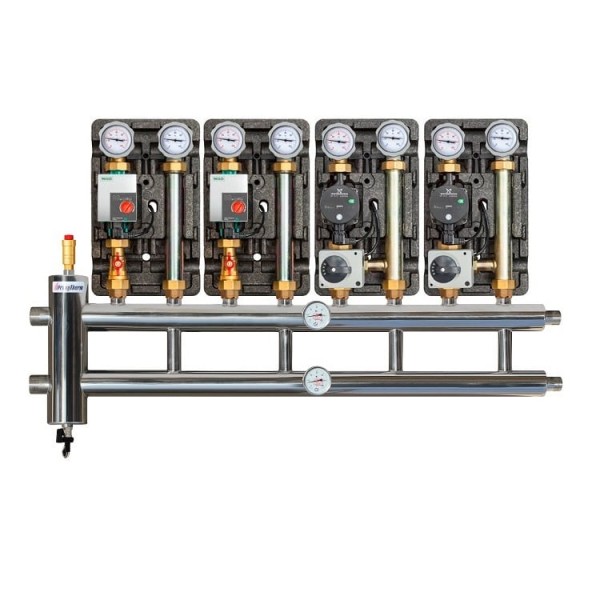 Купить Распределительный коллектор с гидрострелкой 85 кВт, 3+1 контур Прокситерм GSK3231 - Вид №4