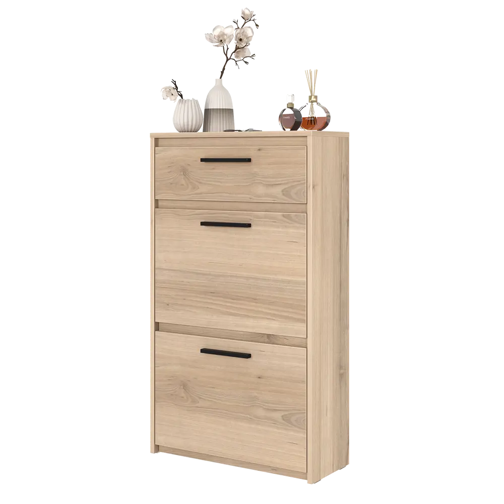 Шкаф для обуви Лион 60x103.9x24 см 2 ящика ЛДСП цвет дуб комано Santreyd STLM-2133195 - Вид №10