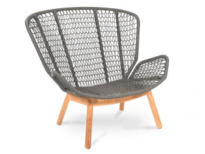 Тканевое садовое кресло с подлокотниками