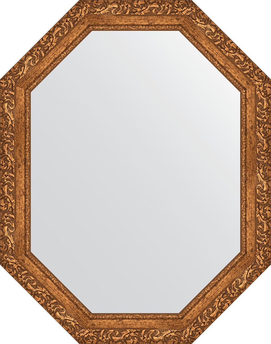 BY 7148 Зеркало в багетной раме - виньетка бронзовая 85 mm EVOFORM Octagon