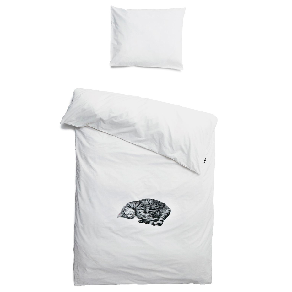 Детское постельное белье односпальное "Кошка Олли" 150х200 см SNURK  335460 Белый;серый  - Вид №2