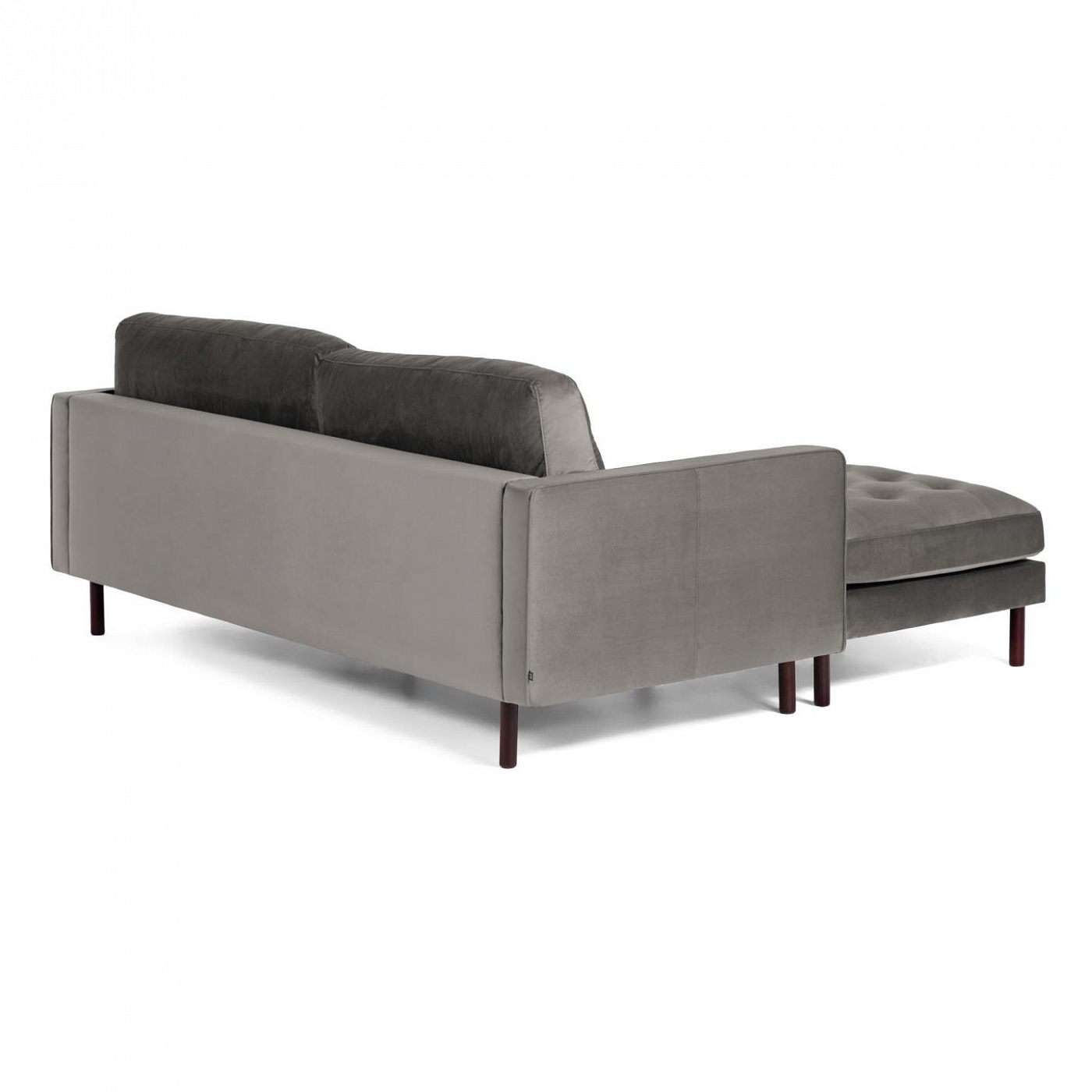 088099 BOGART Диван 3-местный темно-серый бархат с пуфом 222 cm La Forma Debra