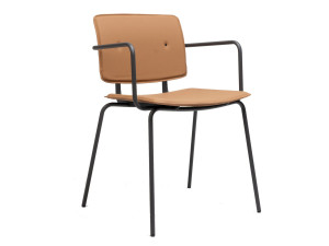 Кожаный стул с подлокотниками