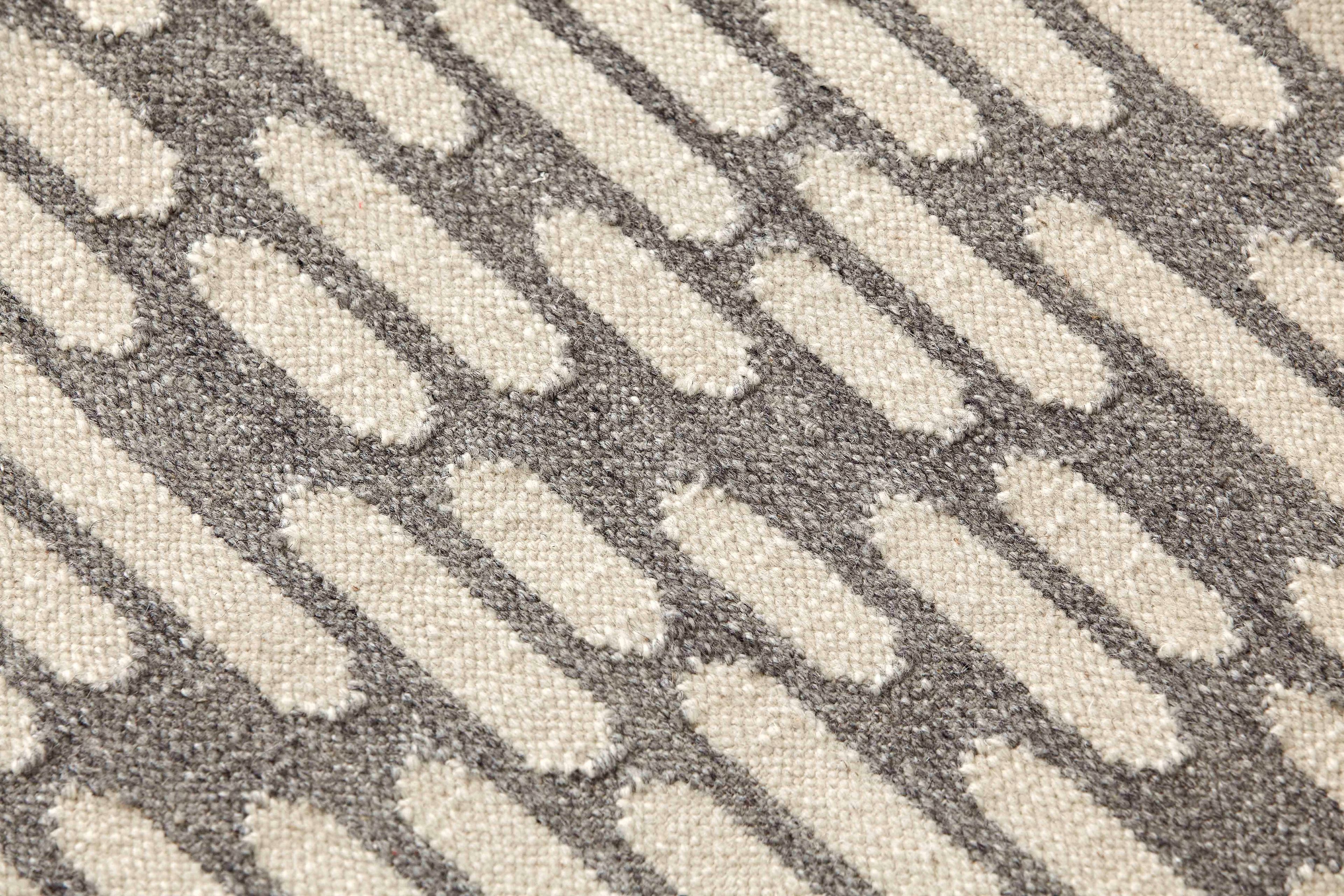 Прямоугольный ковер ручной работы из шерсти с геометрическим рисунком GAN ARCH-00078979 - Вид №3