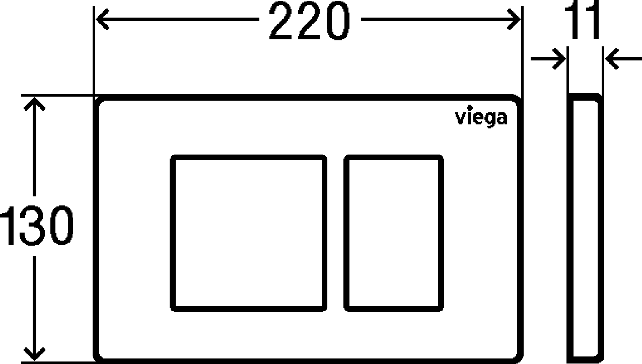 Viega Панель смыва Prevista для унитазов 8630.1 (774349) 774 349 - Вид №3