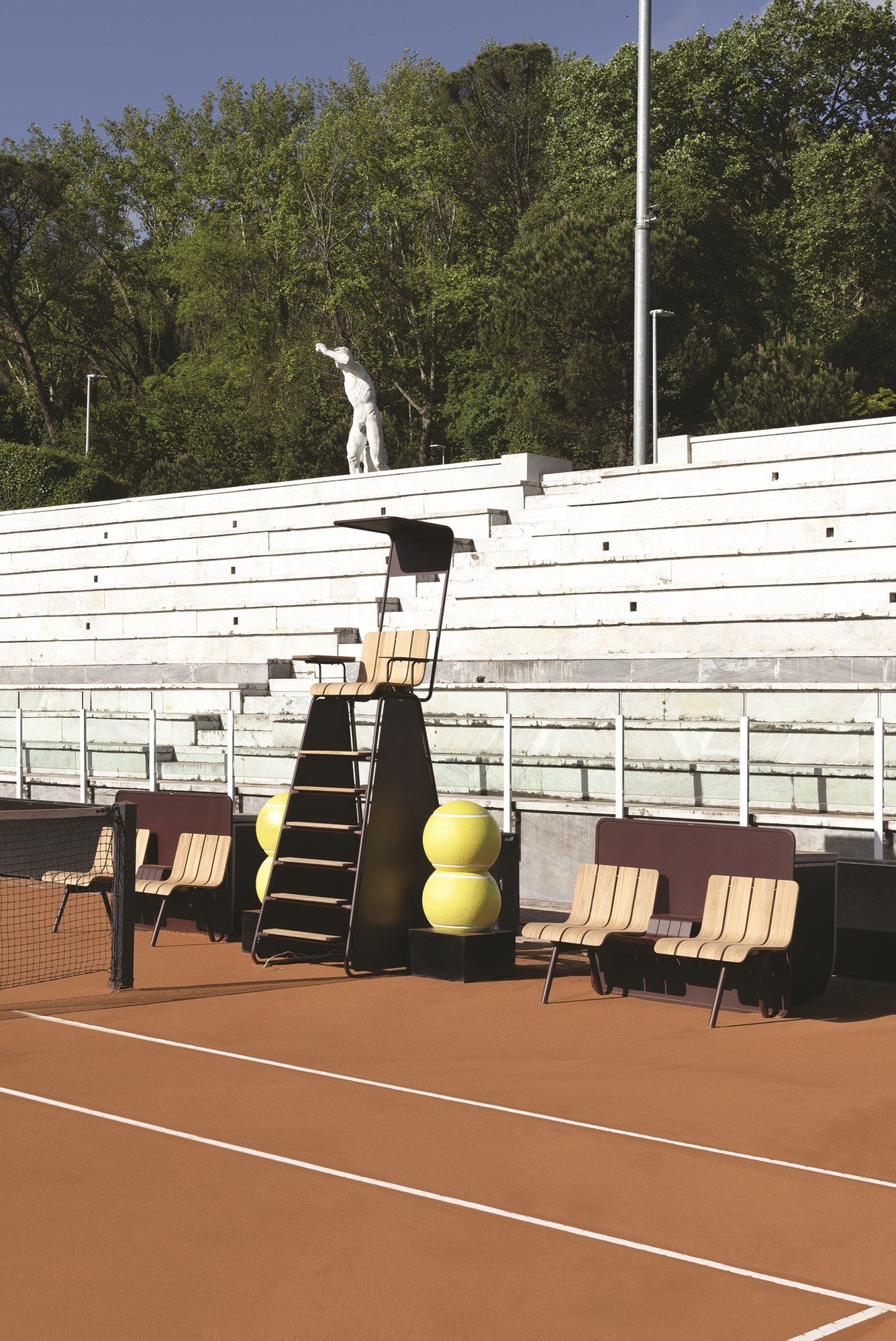 Алюминиевая и деревянная скамья со спинкой Ethimo Ace ARCH-00122616 - Вид №9