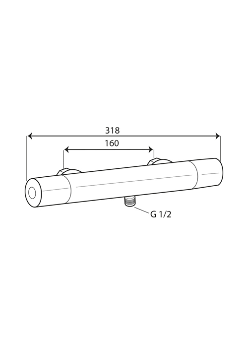1381505 Смеситель Для Душа Pure 38 160Cc Хром Hafa  Хромированный  - Вид №1