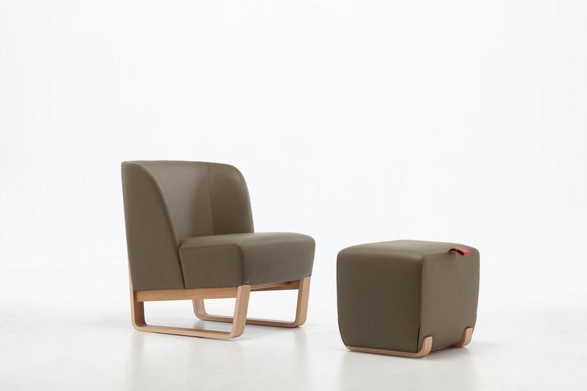 Very Wood Пуф из мягкой кожи Skid sun-id-1444084 - Вид №2