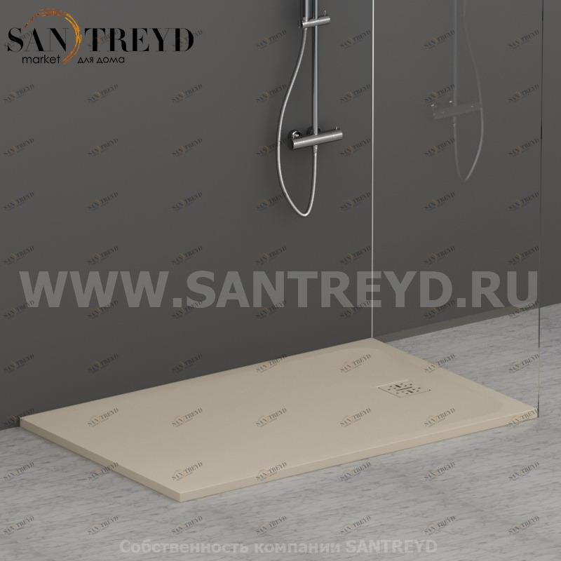 DP14090503 Душевой поддон 140х90 см цвет Жемчужина Globo DOCCIAPIETRA Италия Ceramica Globo
