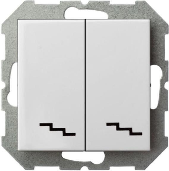90260595 Выключатель встраиваемый IP6+610-001-01E/B 2 клавиши, цвет белый Epsilon STLM-0153523 LIREGUS