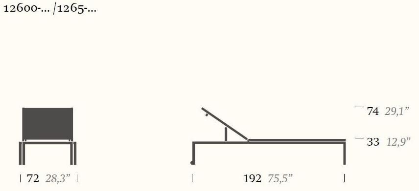 Kettal Садовый шезлонг штабелируемый из ткани Landscape #1260-726 - Вид №6