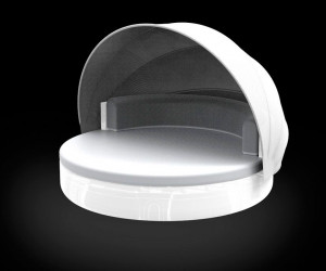 088445 Кровать Ulm c фиксированной спинкой и складным навесом LED Vondom Vela