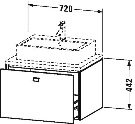 BR511102222 Brioso Тумбочка для консоли Белый глянцевый декор Duravit - Вид №1