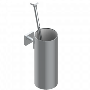 A6P-4720 Стакан настенный и щётка для унитаза Thg-paris Profil с рукоятками с чёрным ониксом Хром