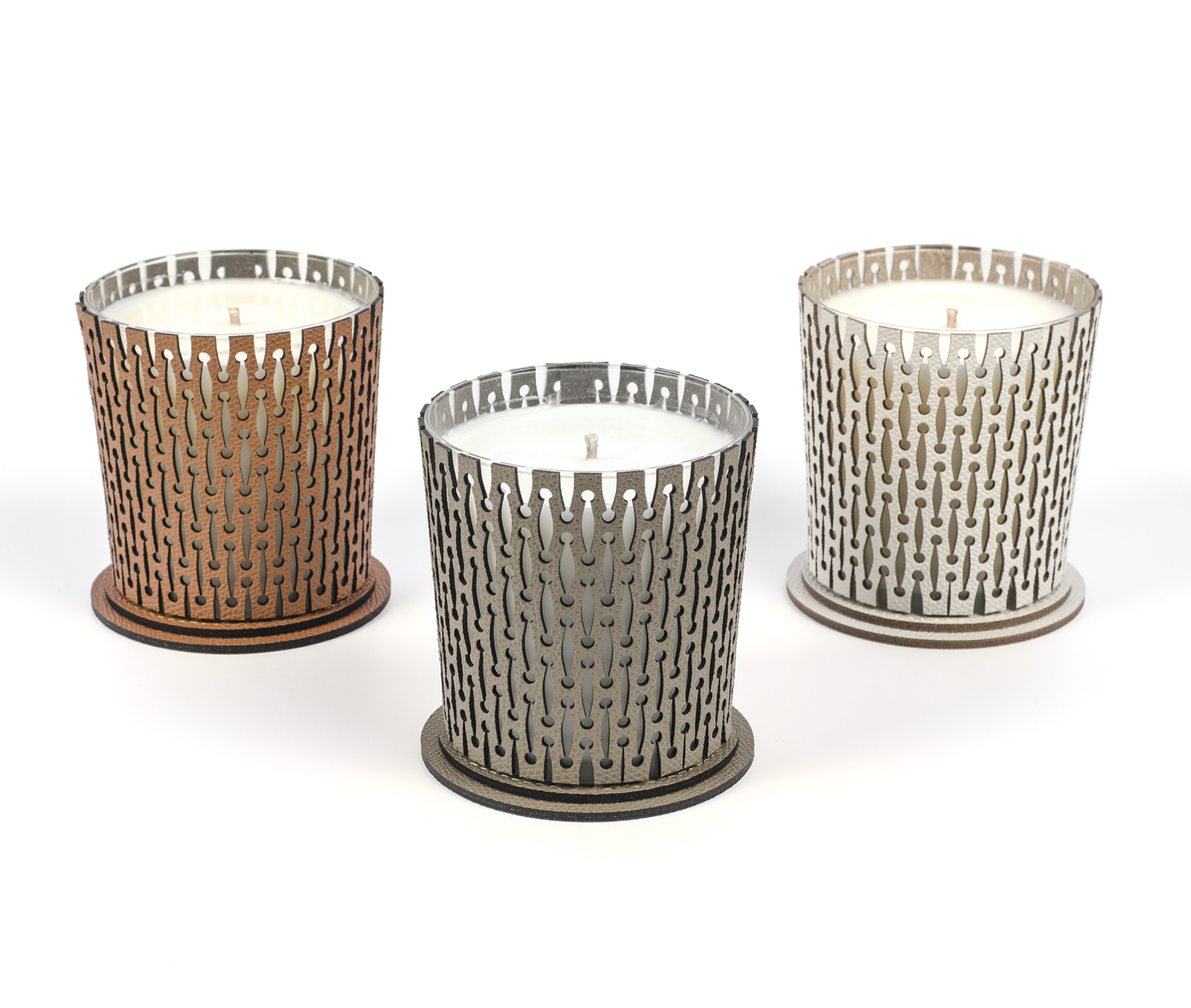 Свеча Pinetti - Ø9XH9 см / регенерированная зернистая кожа_кремовый 00.106.083.027 - Вид №5