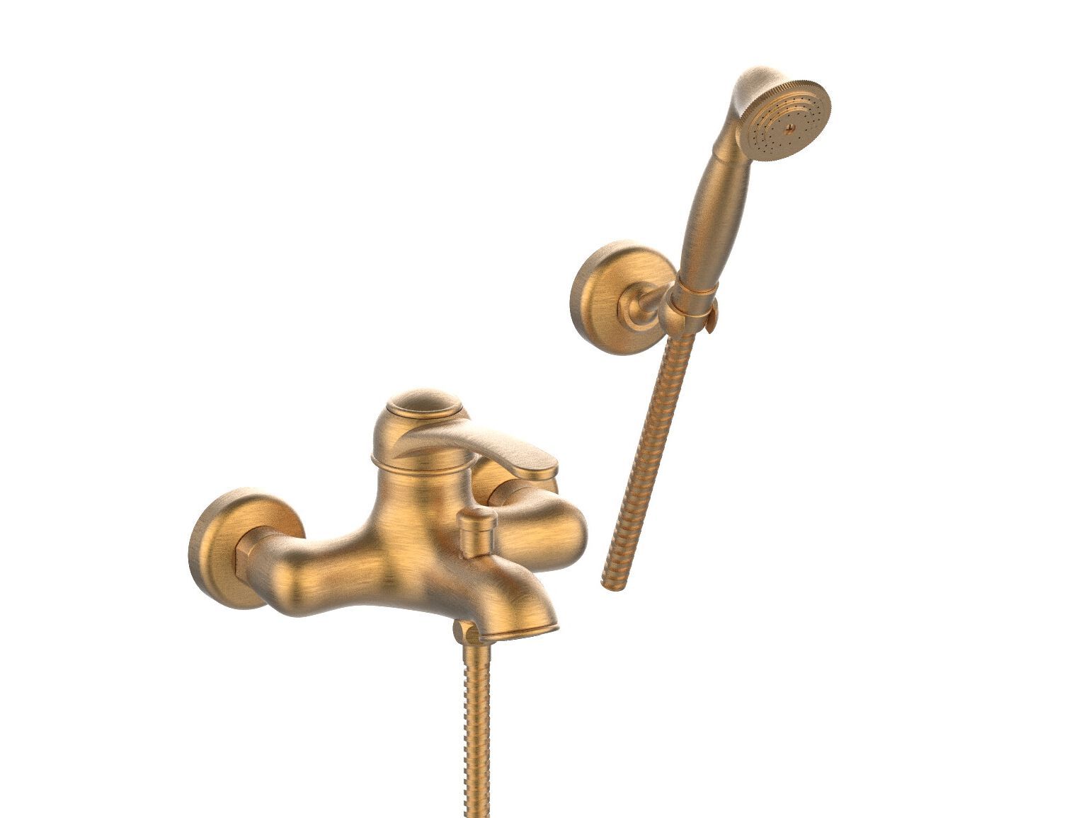 Однорычажный настенный смеситель для ванны с ручным душем Rubinetterie Frattini Morgan ARCH-00072795