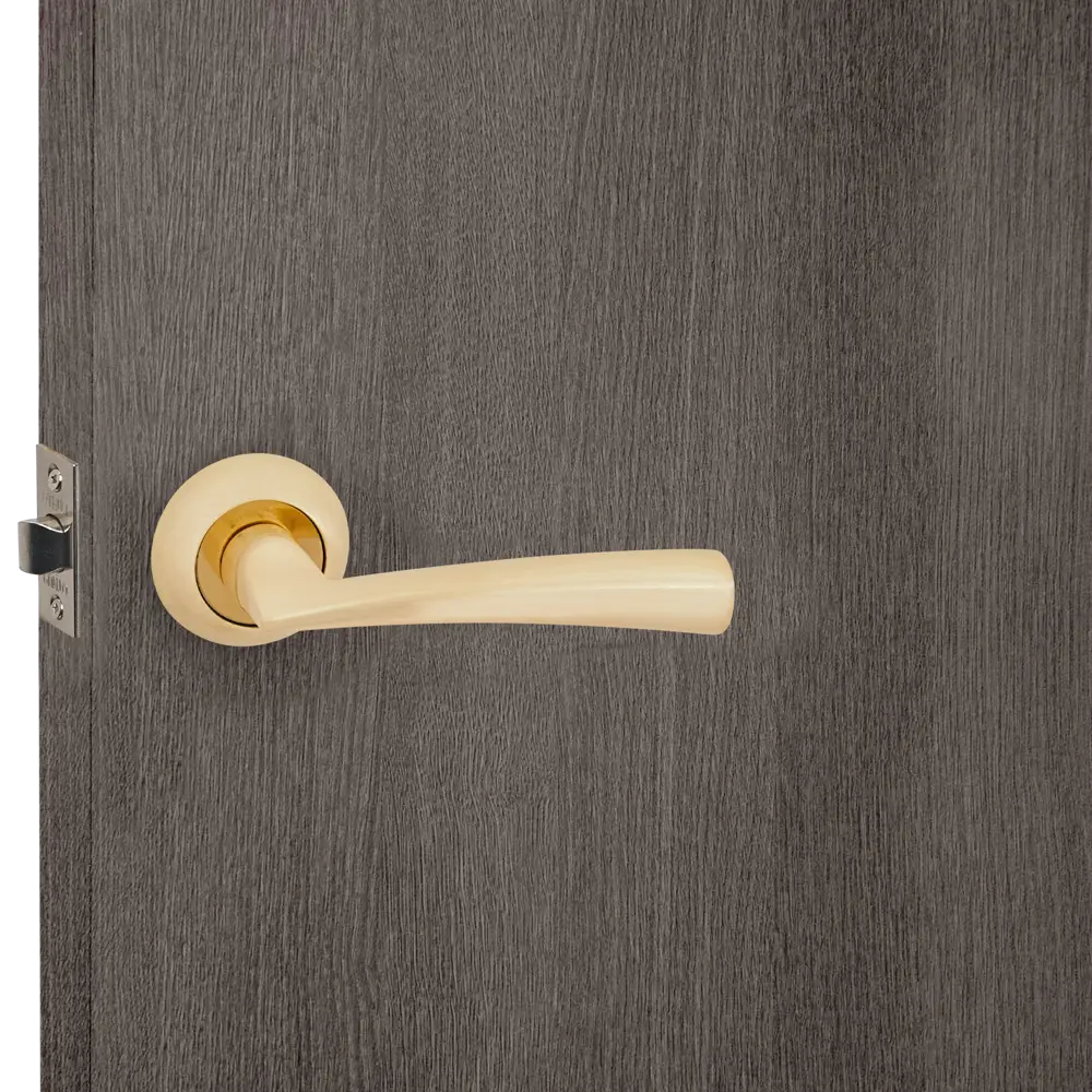 Дверные ручки Punto Coda без запирания цвет матовое золото STLM-2163083 - Вид №5