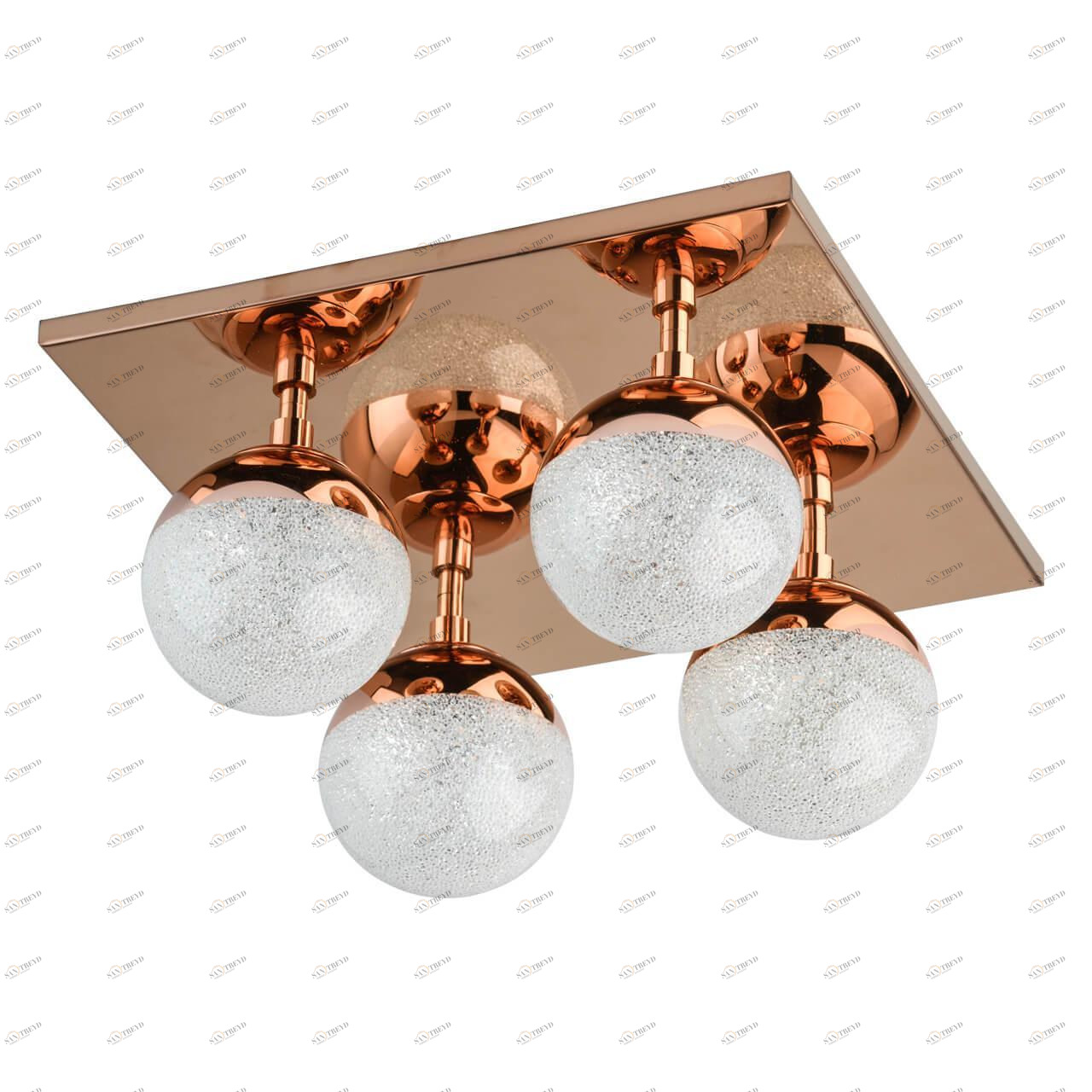 Потолочная светодиодная люстра De Markt Каспер 2 707010604 DE MARKT КАСПЕР 2, ШАР 184331 Медь;зеркальный 