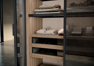 Стеклянный модульный шкаф