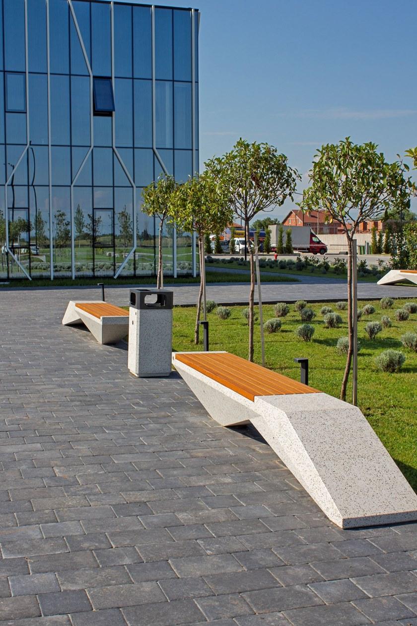 ENCHO ENCHEV - ETE Скамейка из бетона и бамбука без спинки  234  - Вид №8