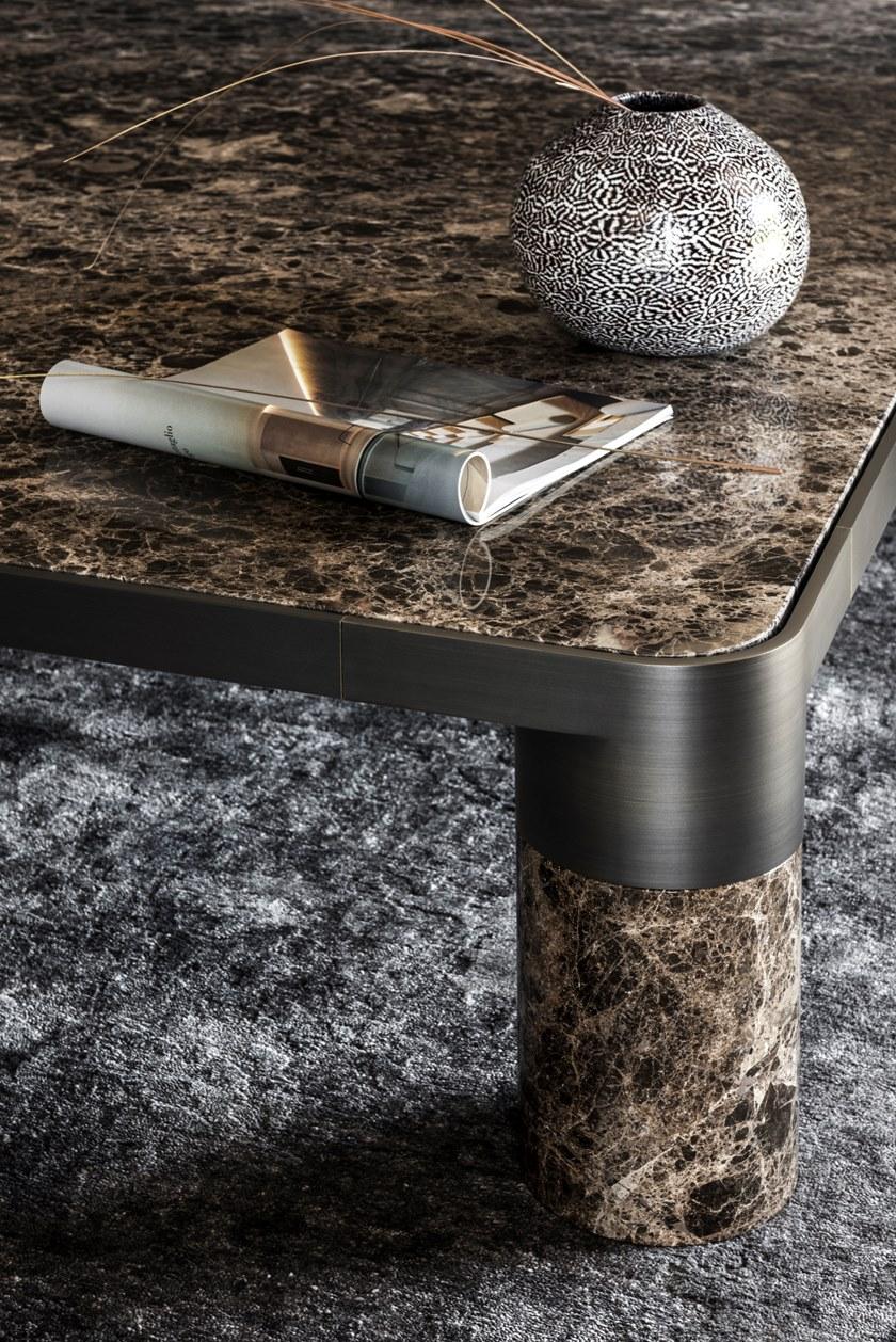 GHIDINI1961 Низкий прямоугольный журнальный столик из мрамора Bold sun-id-1483813 - Вид №3