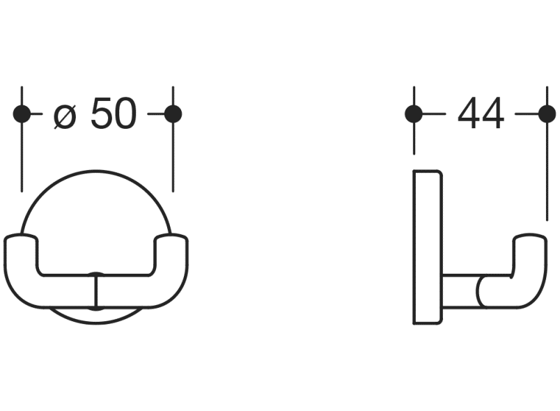 800.90.04099 двойной крючок HEWI System 111 | Polyamid  - Вид №12