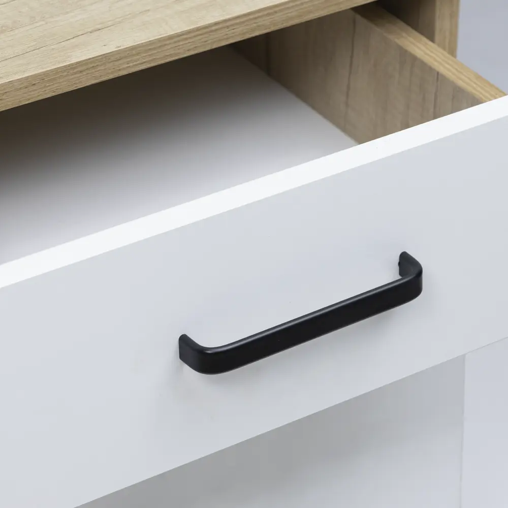 Мебельная ручка-скоба UA340- 128 черная 128 мм AKS STLM-2043400 - Вид №6